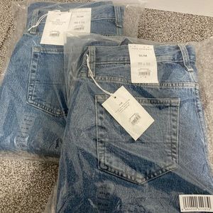 Brand new Free Assembly medium indigo slim fit jeans size 30x32 set of 2